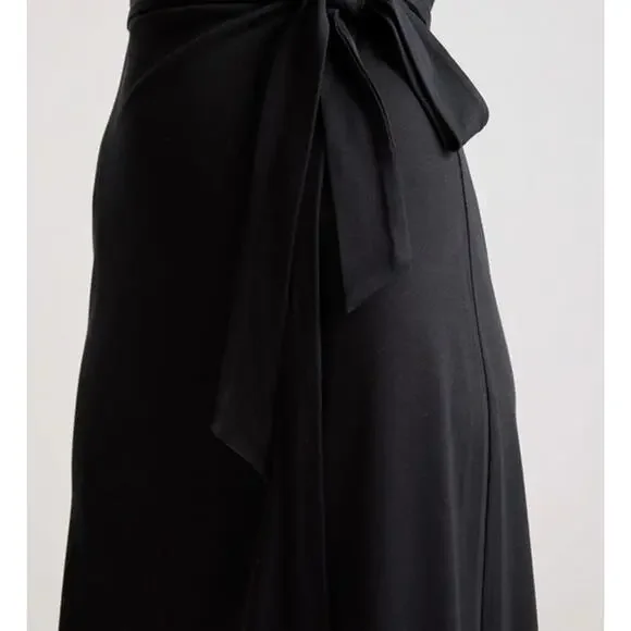 Quince 100% Silk Jersey Mini Wrap Dress Black Size S NWT - Picture 5 of 5